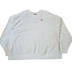 Jordan Flight Women's Graphic Pullover Crewneck Sweatshirt, White Size: 2X